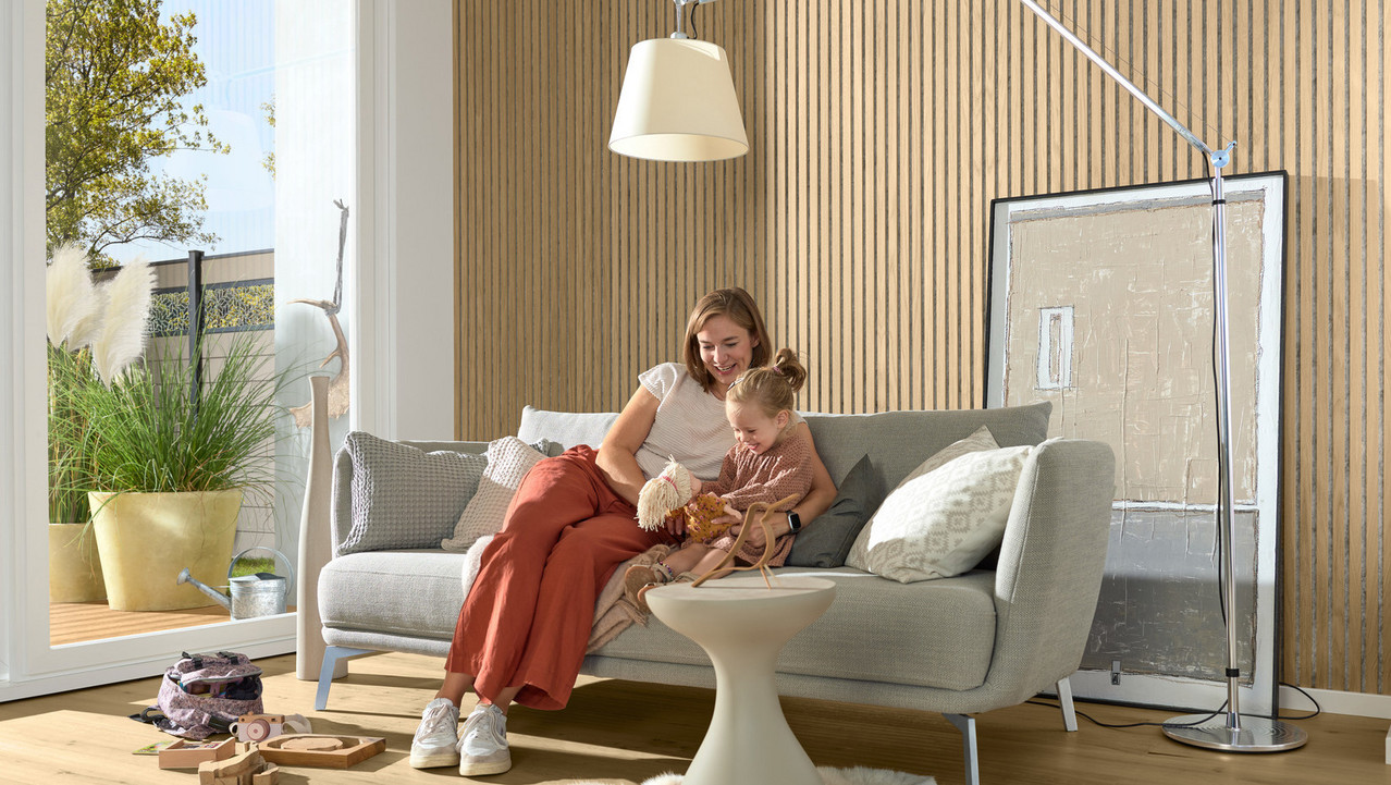 helle Paneele im Skandi-Loft Stil